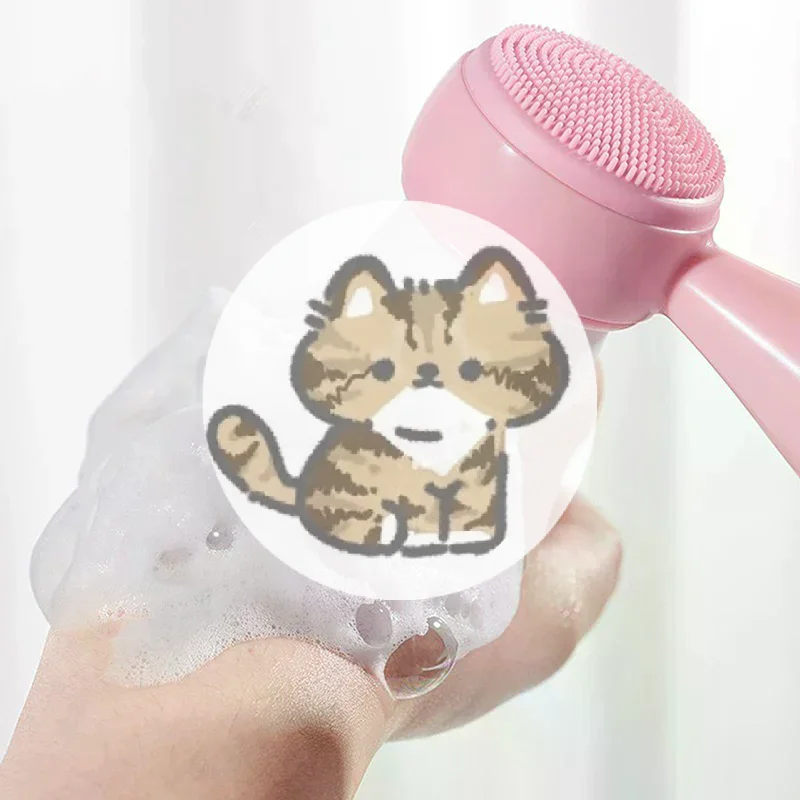 Escova Facial de Gel de Sílica Dupla Face para Limpeza Facial, Remoção de Cravos, Limpador de Poros e Esfoliante