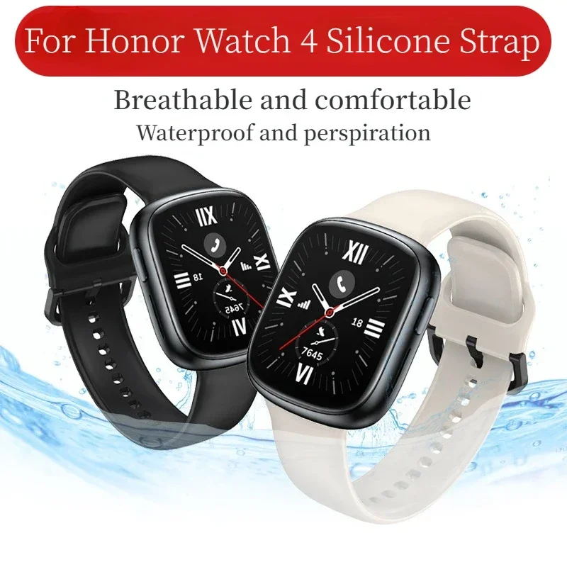 Sport Silicone Strap for Huawei Honor Watch 4 Smart Watch 4 Replaceable Bracelet Accessories for Huawei Honor Watch 4 Soft Band