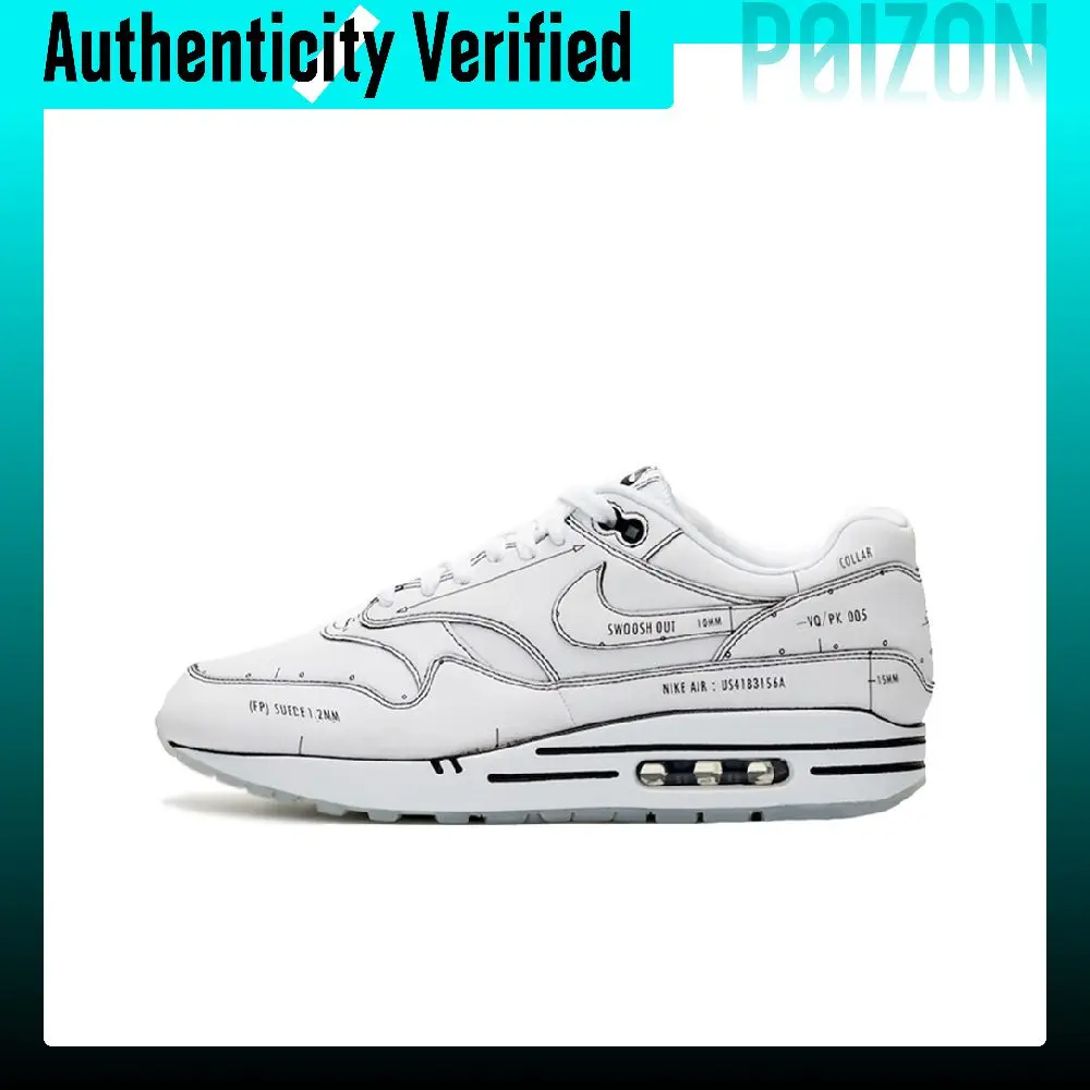 Nike Air Max 1 Running Shoes Unisex Low-top White CJ4286-100