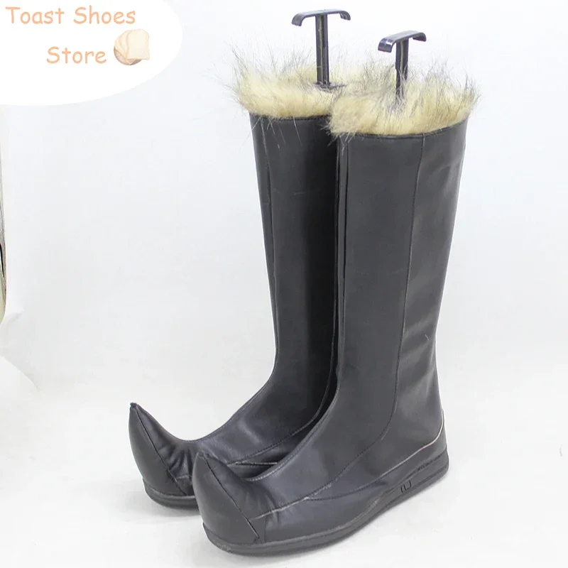 Kristoff zapatos de Cosplay de cuero PU, botas de Halloween, accesorios de disfraz, utilería