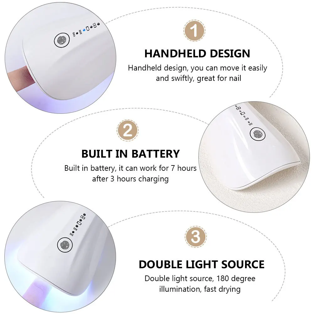 Handheld Uv Led Nail Lamp 365Nm 405Nm Dual Band Gel Dryer For Manicure Curing Mini Nail Polish Drying Light Tool