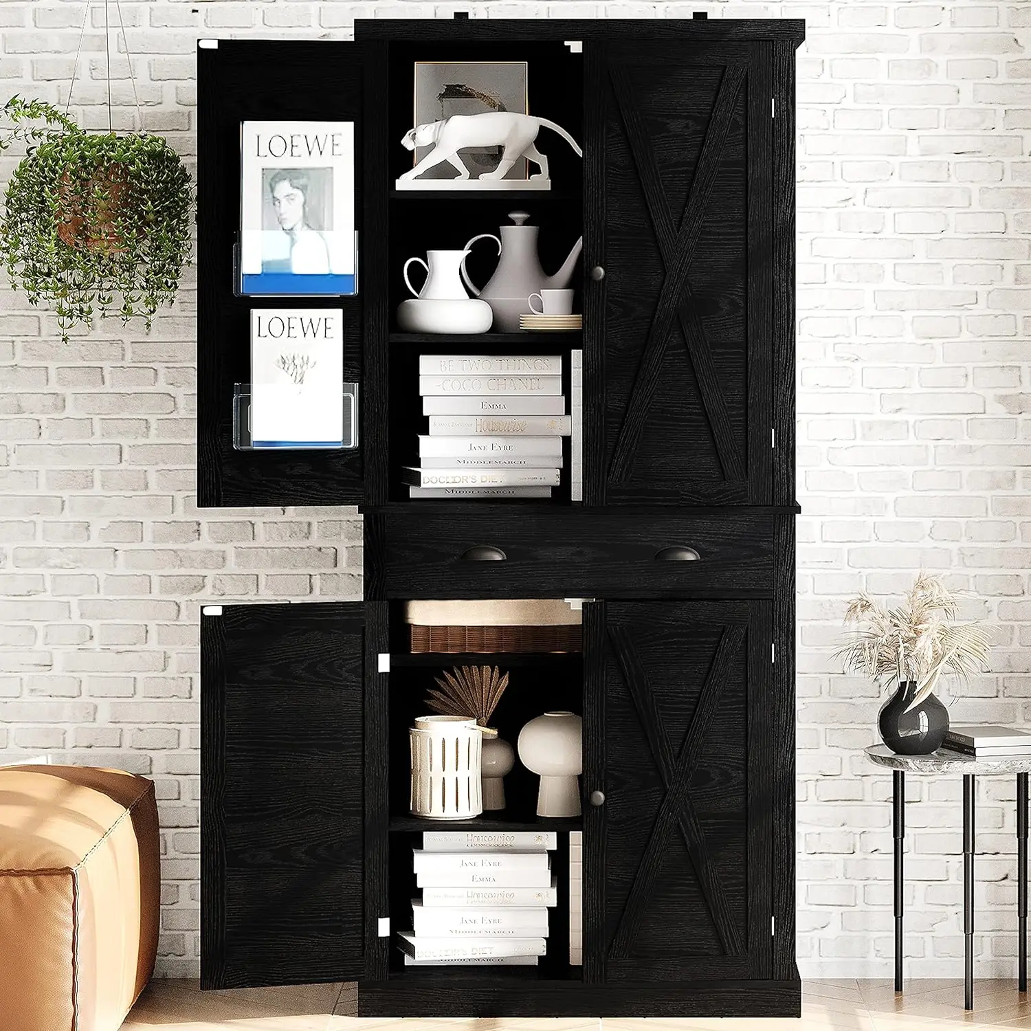 Kitchen Pantry Storage Cabinet 72