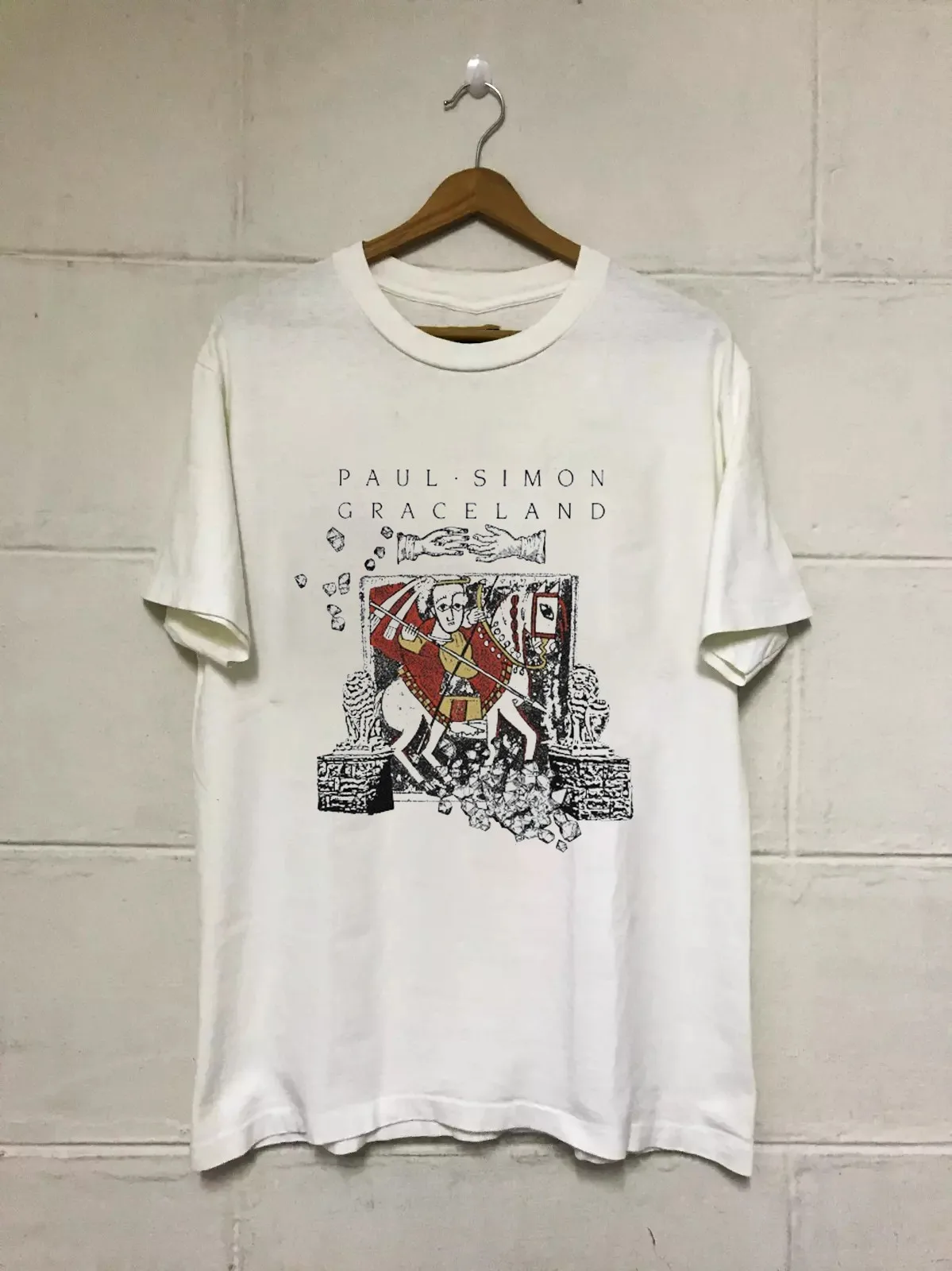 

Редкая белая футболка S-5XL с короткими рукавами Paul Simon Graceland KK239