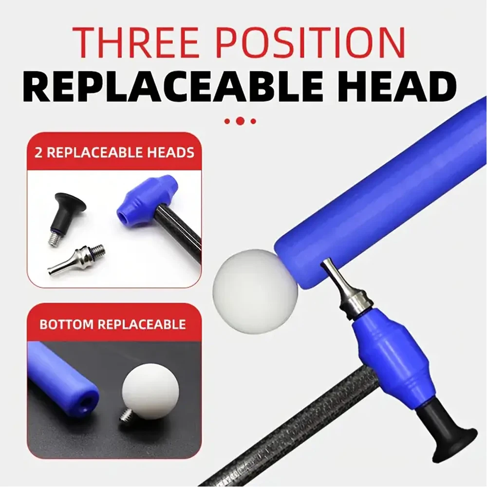 Car Dent Repair Tools Tapper Tools Carbon Fiber Adjustable Length Handle Hammer Portable Auto Body Repair With M8 Screw Kit