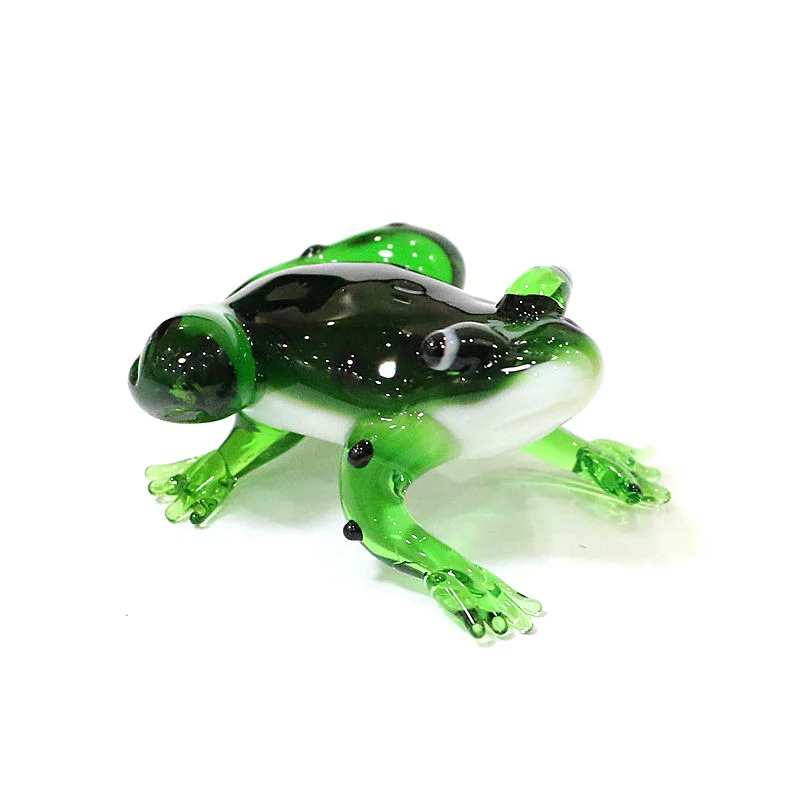 Different Styles Murano Glass Frog Mini Figurine Cute Animal Ornament Home Decor Collection Holiday Xmas New Year Gifts For Kids