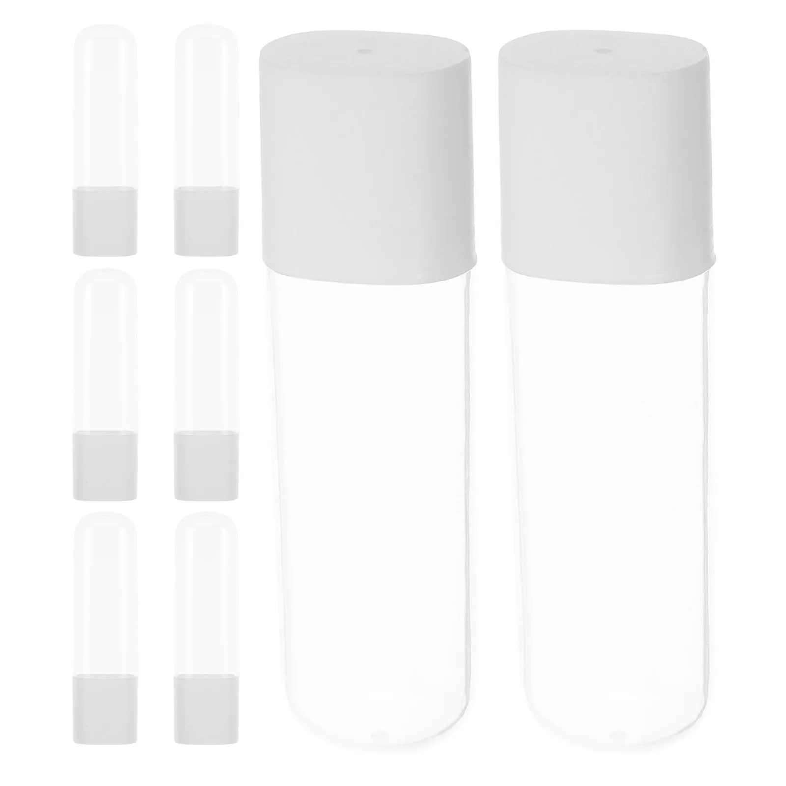 8Pcs Travel Flosser Tip Cover Set Compact Water Flosser Tip Holder Box Dustproof Protective Case for Spare Silicone Nozzles Oral