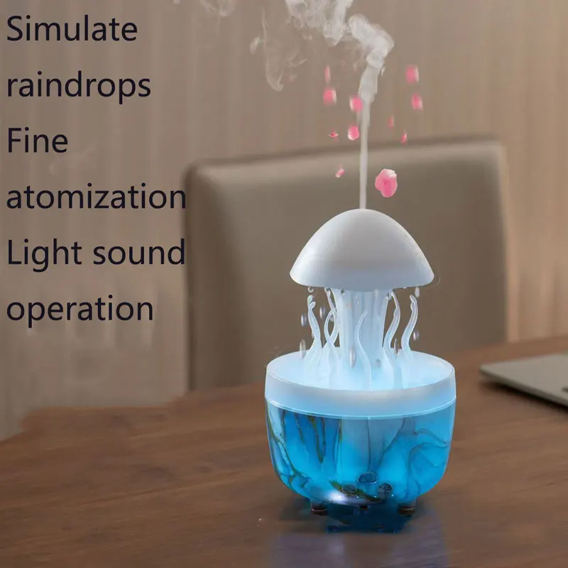 Tехника Xiaomi Rotating Water Drop Mushroom Water Grass Aromatherapy Machine Home Color Night Light Desktop Air Humidifier