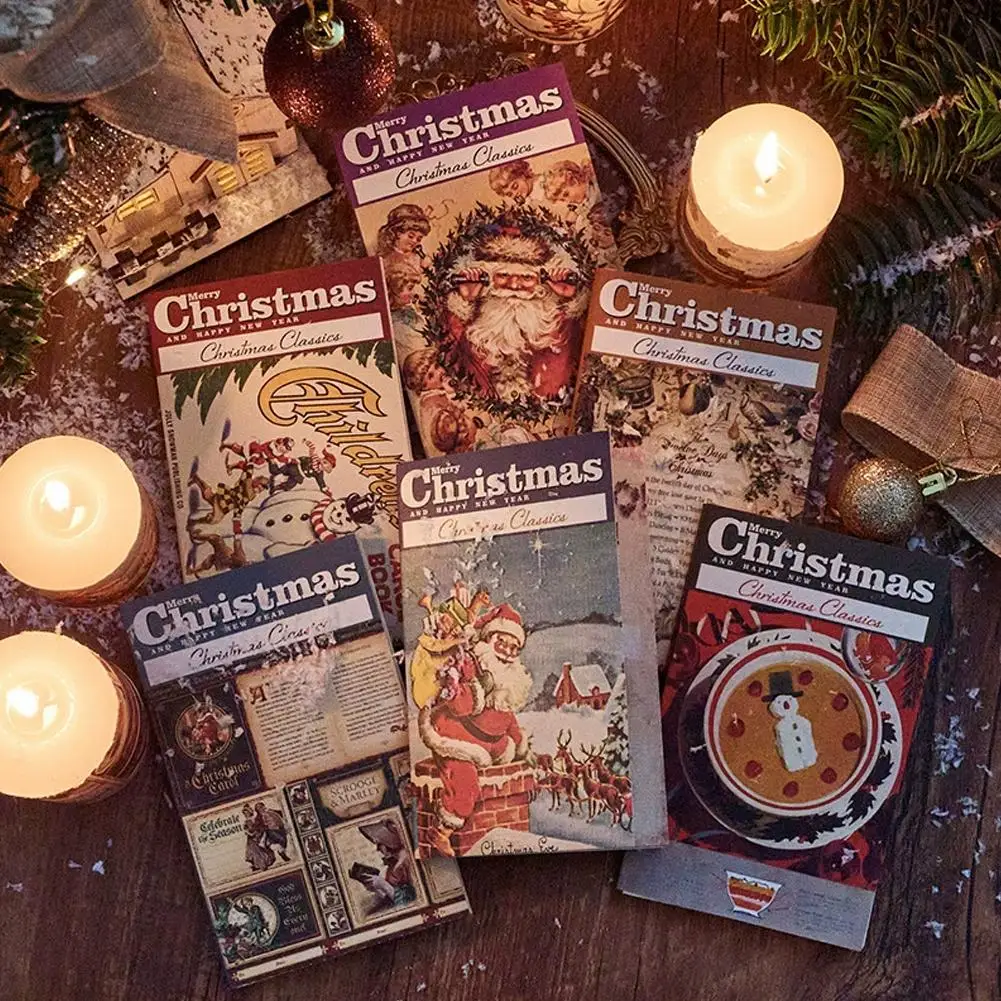 Natal temático material papel vintage decorativo scrapbooking mão conta diário papel de fundo m5v9