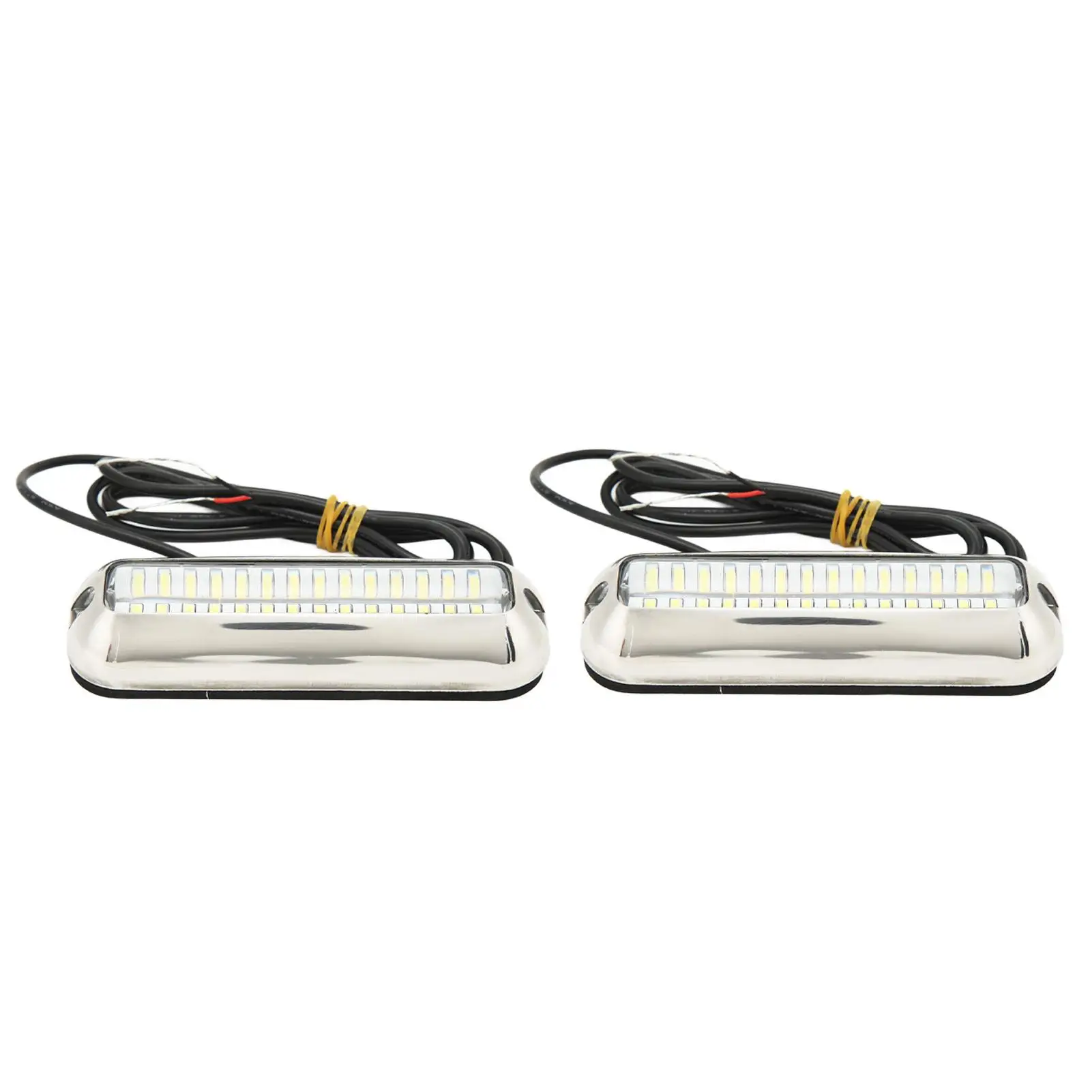 2pcs for marine Led Lights 42LEDS Waterproof Underwater LED Boat Light 10-30V DC Drain Plug Light for yacht Boat