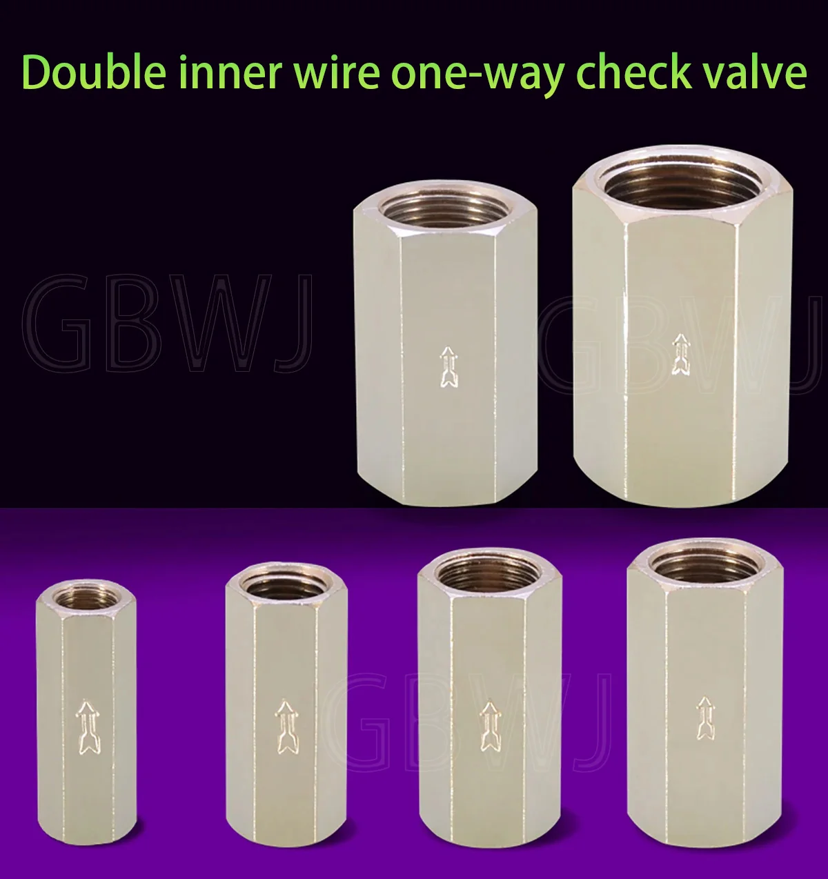 

Brass One Way Check Valve Pneumatic Non-Return Valve Pipe Tube Fitting for Air Compressor BSP Female 1/8" 1/4" 3/8" 1/2" 3/4" 1"