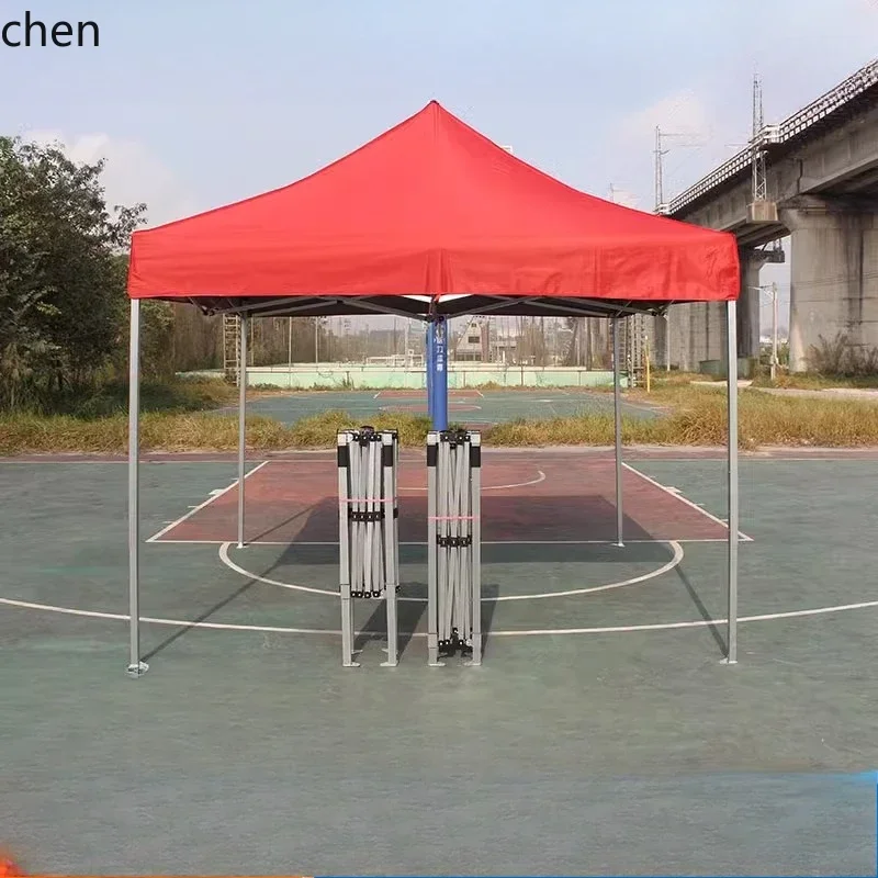 car stainless steel aluminum alloy outdoor stall folding telescopic tent umbrella awning four-legged awning rainproof