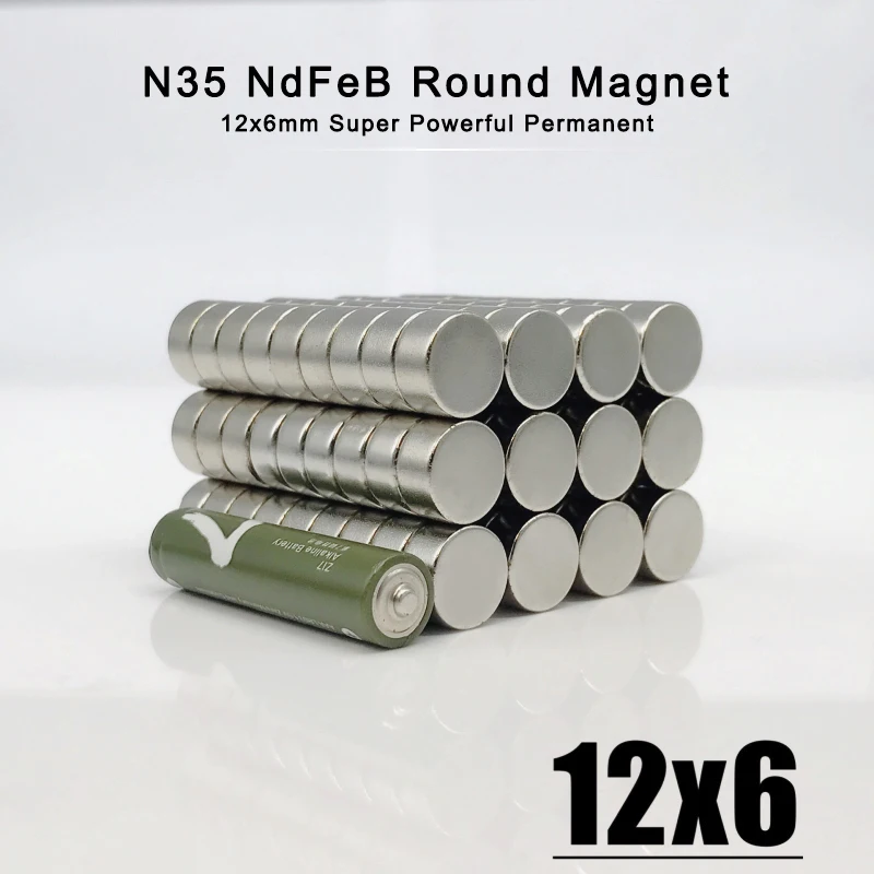 12x6mm Magnet 5-200pcs 12*6mm Magnet Accessory N35 NdfeB Neodymium Permanent Magnetic Imanes Magnet Fridge Magnets