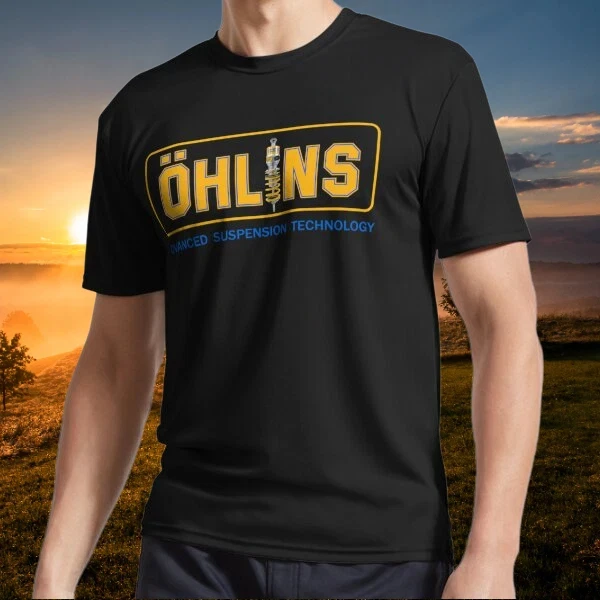 Item Ohlins Racing Retro Active Suspension Shocks Motorsport T-shirt Cotton Graphic Tee Men Women Summer Streetwear