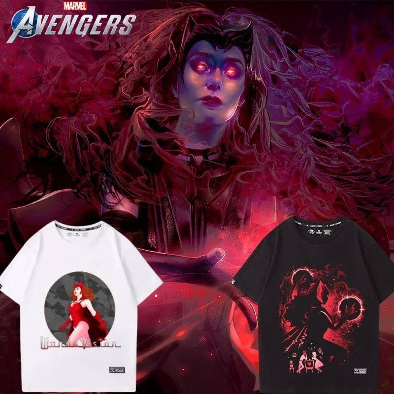 

Marvel Scarlet Witch men's and women's new cartoon anime peripherals fashion personality, soft loose casual T-shirt short sleeve