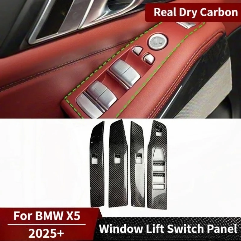 

Для BMW X5 настоящее сухое углеродное волокно 2025 + внутреннее украшение, переключатель управления стеклоподъемником, накладка на панель, модификация, аксессуары