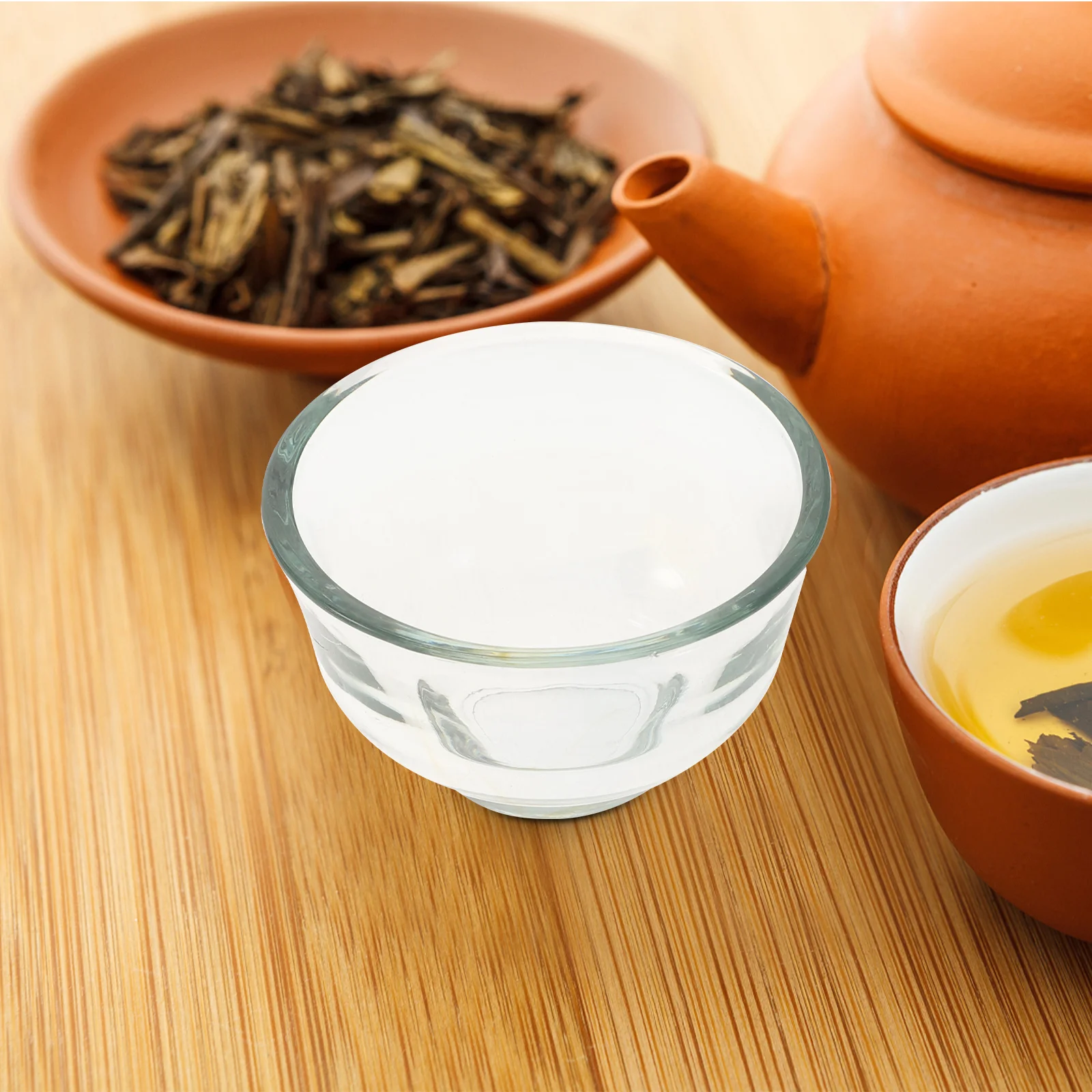 

5Pcs High Borosilicate Glass Tea Cups Clear Bright Modern Style for Home Kitchen Tea Drinkware Accessories Glass Drinkware