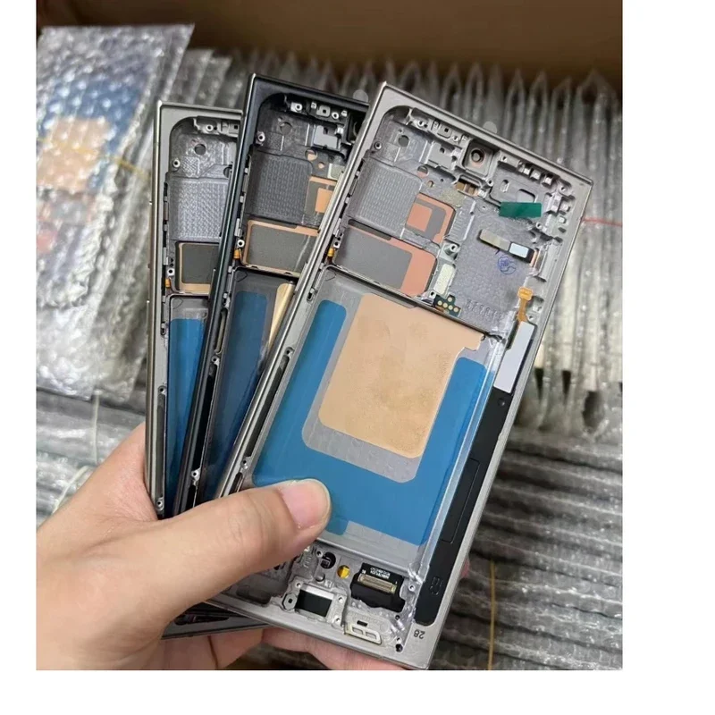 For Samsung Galaxy S24 Ultra Middle Frame Plate Housing Board LCD Support Faceplate Bezel Spare Part