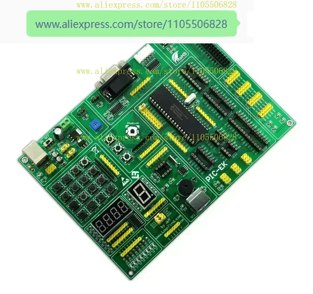 PIC16F887  MCU Learning Development Board PIC-EK Supports 8 / 14 / 18 / 20 / 28 / 40-pin PIC