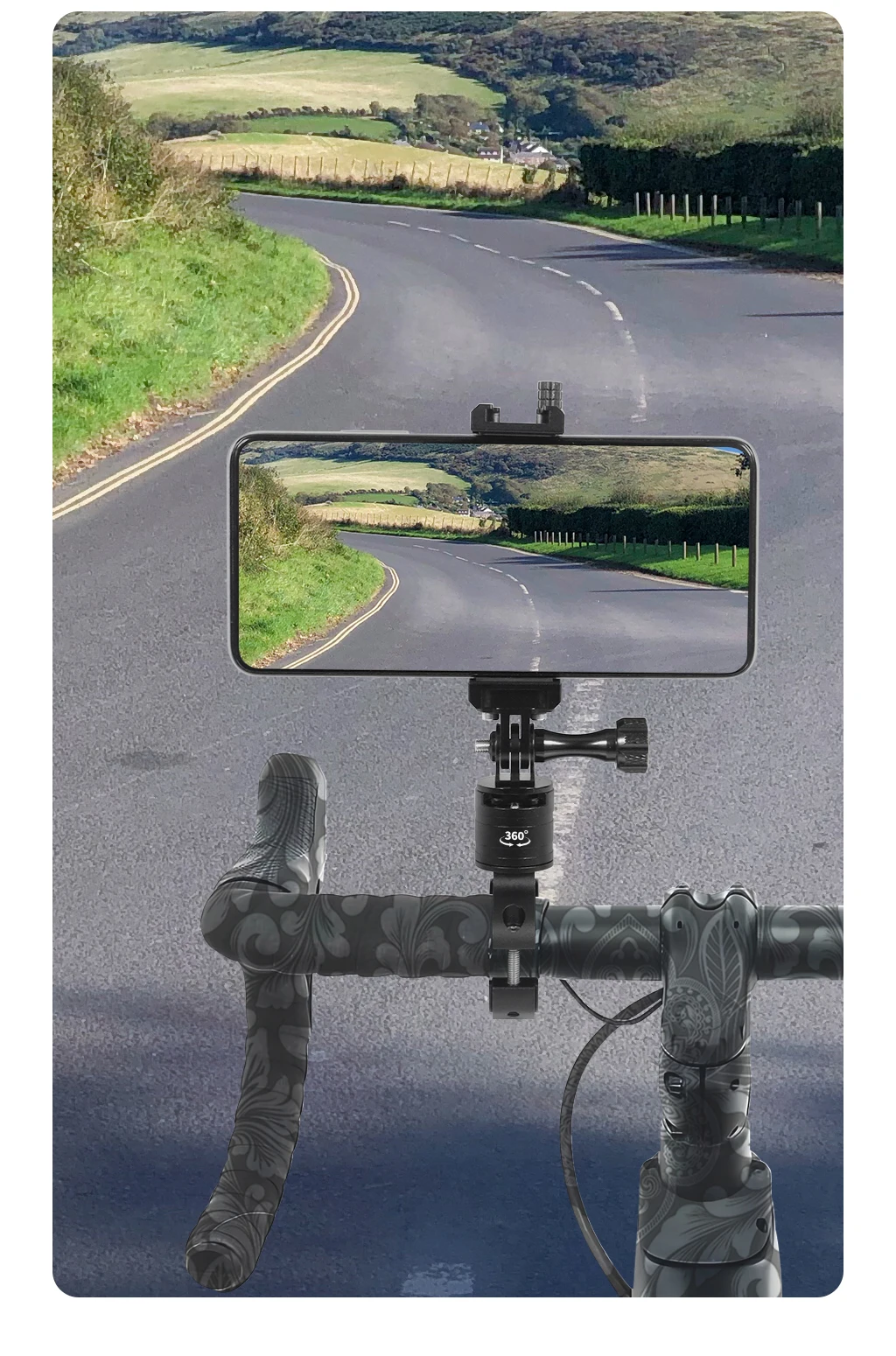 360 drehbarer Fahrrad kamera halter Schnell verschluss Split Mount Lenker klemme Motorrad halterung für Gopro Hero 13 12 11 Dji Action 4 – Detail 14