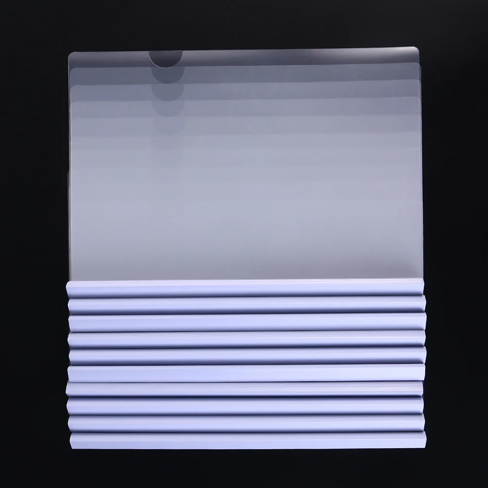 

12pcs File Folder Sliding Bar A4 Transparent White High Capacity Non Slip Locking School Office Document ganizer