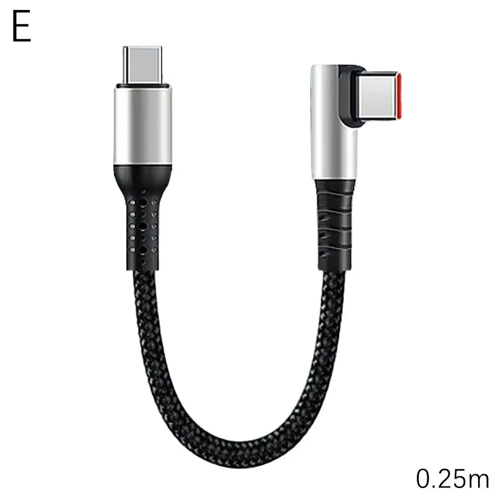 Kabel pendek 0.25/0.5M, kabel Bank daya ponsel bengkok USB untuk Aksesori Xiaomi B5R1