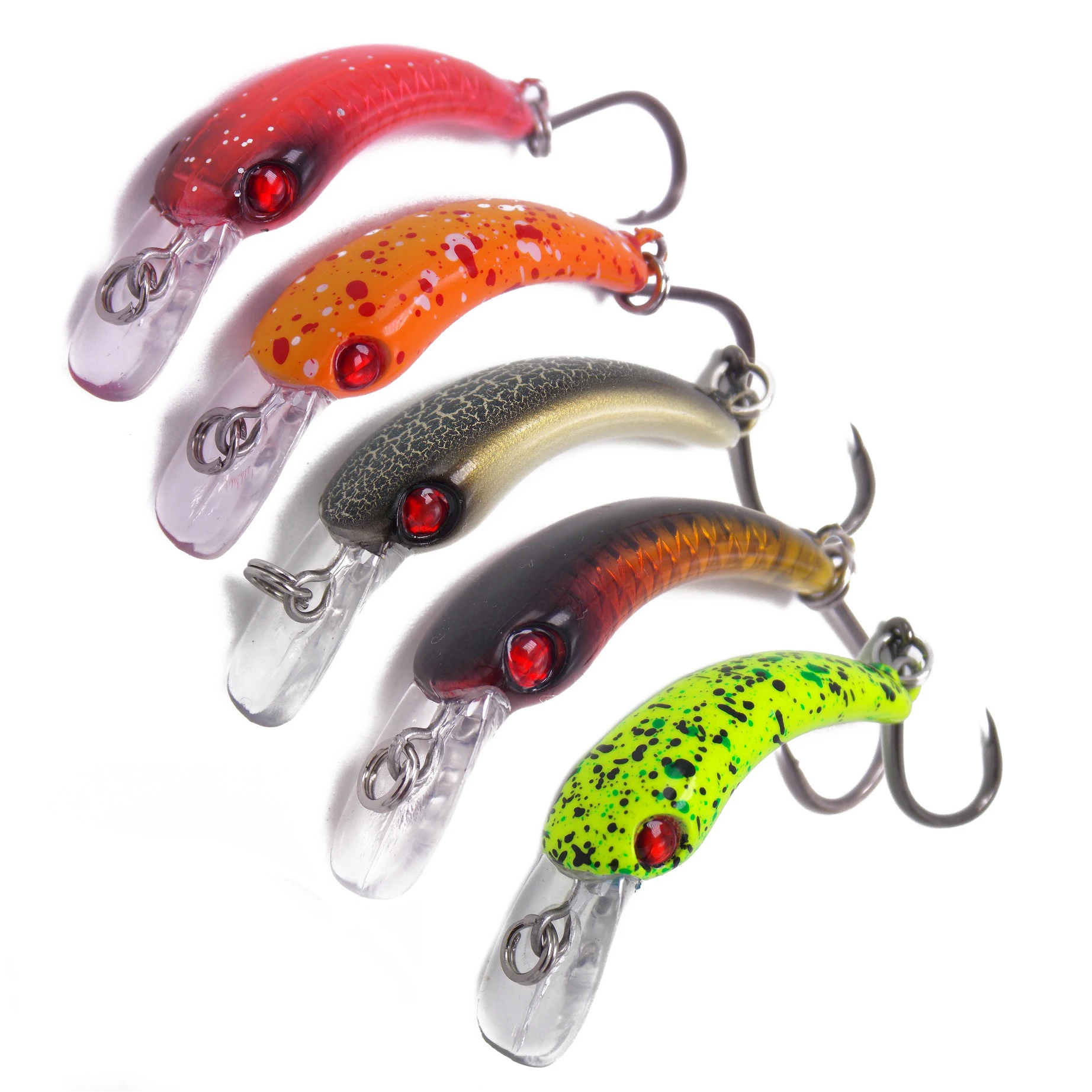 CATCHSIF New Tiny 5pcs STRUGGLEFISH 1.5inch Hard Fishing lure crankbaits topwater square lip