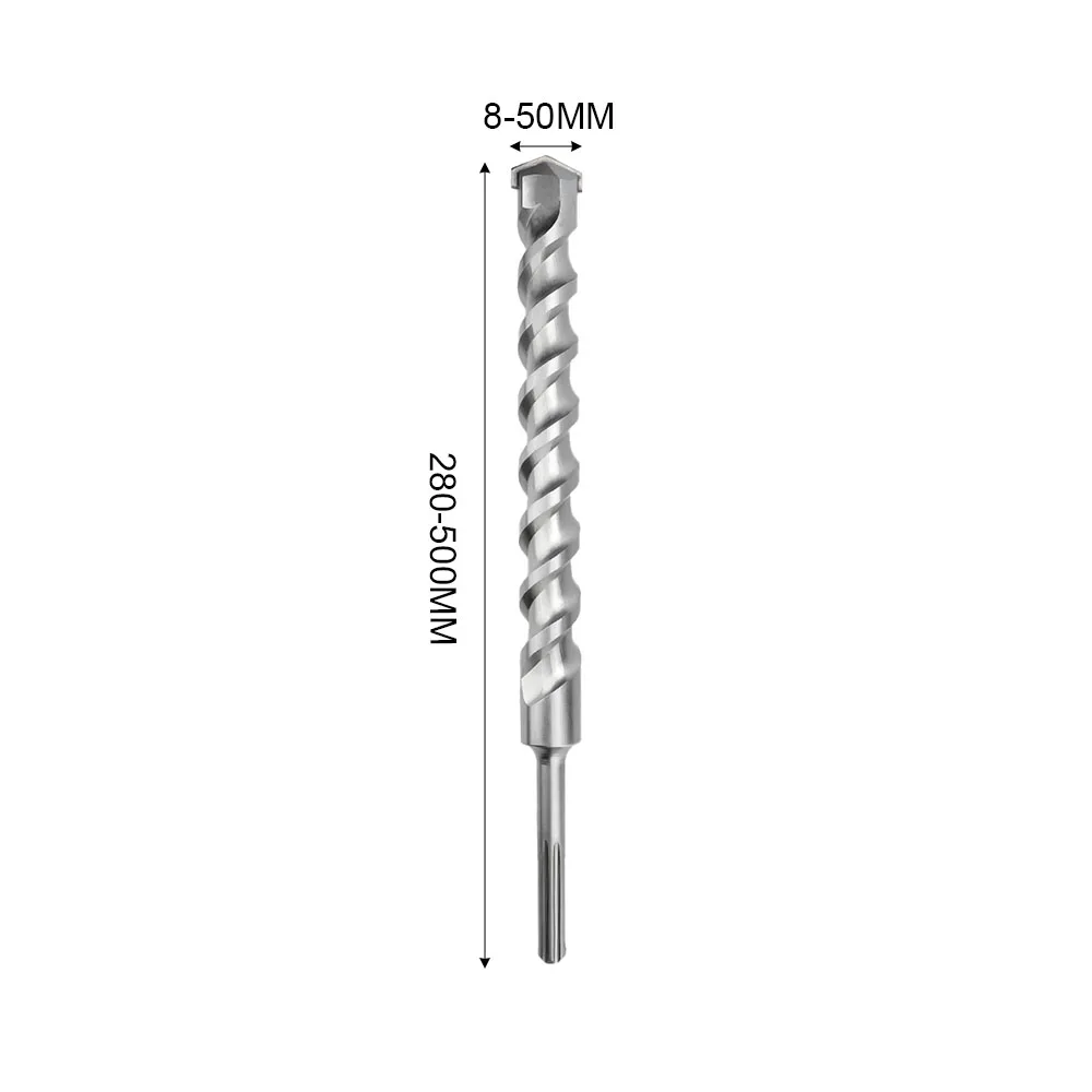 1PC Straight Electric Hammer Drill Bit 280-500mm Extended Alloy SDS MAX Link Concrete Through Wall Construction Drill Bit