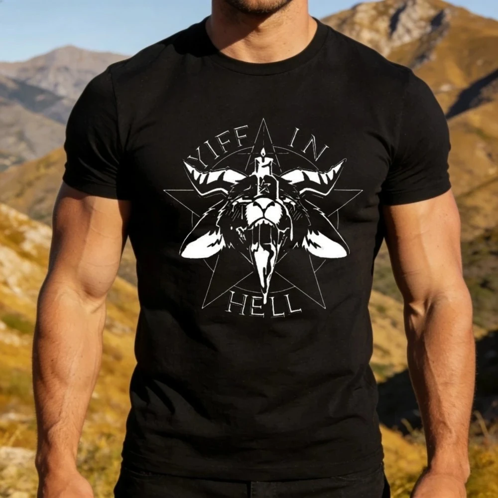 T-shirt Yiff in Hell, style gothique, pour les amoureux des fourrures, subculture, unisexe, pour hommes et femmes, tendance