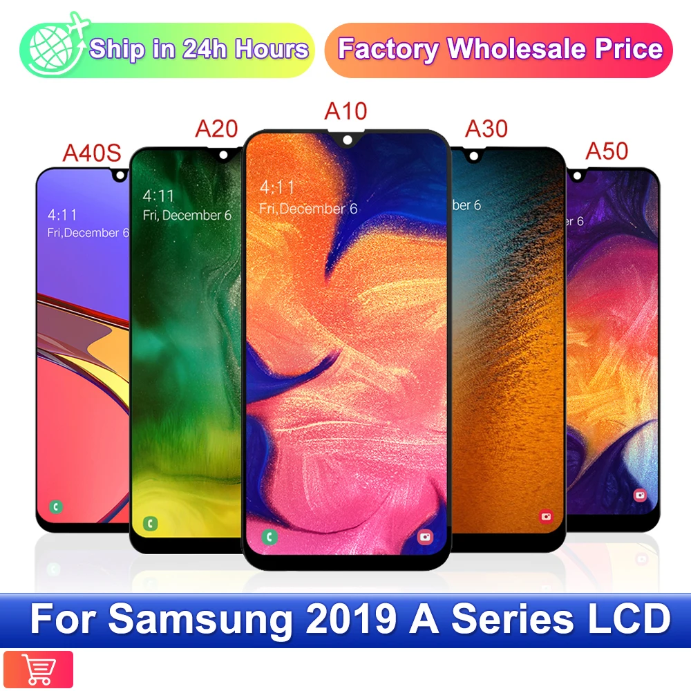 

ЖК-дисплей для SAMSUNG GALAXY A10, A105, A20, A205, A20S, A207, A30, A305, A30S, A307, A50, A505, A70, A705F, сенсорный экран, дигитайзер в сборе