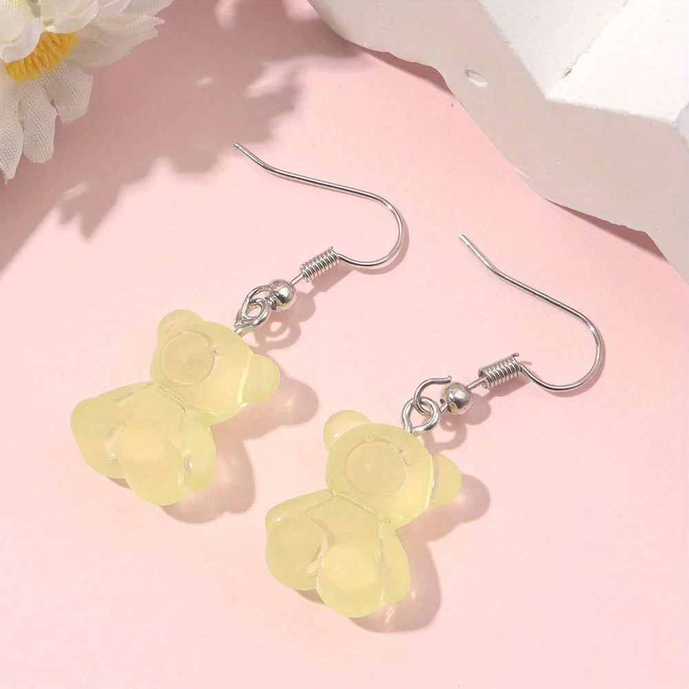 11/22/33pcs Mix-kleur Hars Beer Vormige Hanger, DIY Sieraden Decoratie Accessoires, Valentijnsdag, Kerstmis, Thanksgiving Geschenken