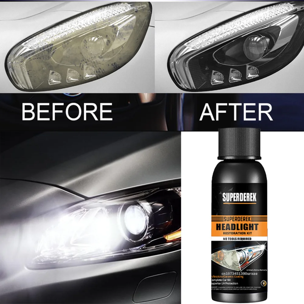 

Headlight Restoration & Polishing Kit Headlight Scratch Remover Restoration Cleaning Paste Oxidation Remover Car Paint Refresher