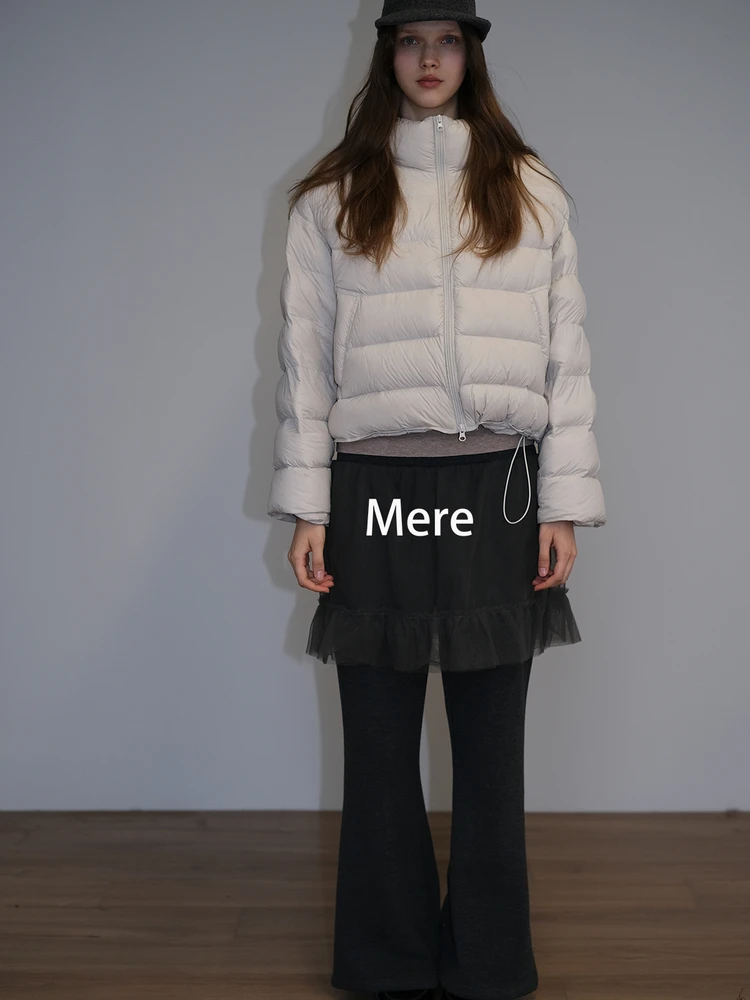 

Женские повседневные брюки Mere' Korean Sle: теплые, утягивающие, слегка расклешенные, с эластичным поясом, из смесового полиэстера