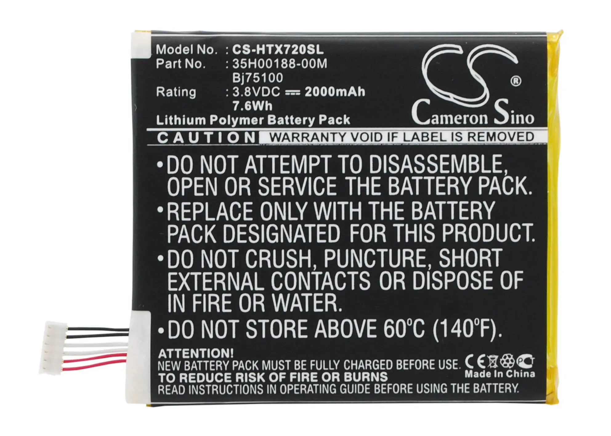 

Li-Polymer Mobile,SmartPhone Battery for AT&T Sprint HTC,3.8v,2000mAh,One XL Edge Evita EVO 4G LTE Evitare X325S APX325CWH X325S