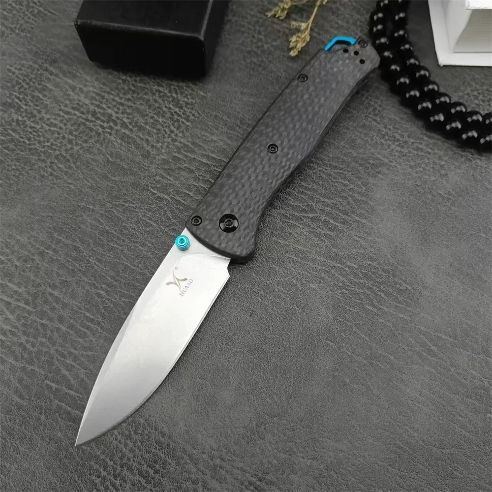 NEW High Quality HUAAO 535 Folding Pocket Knife D2 Blade Carbon Fiber Handle Outdoor EDC Hunting Camping Hiking Climbing Tool