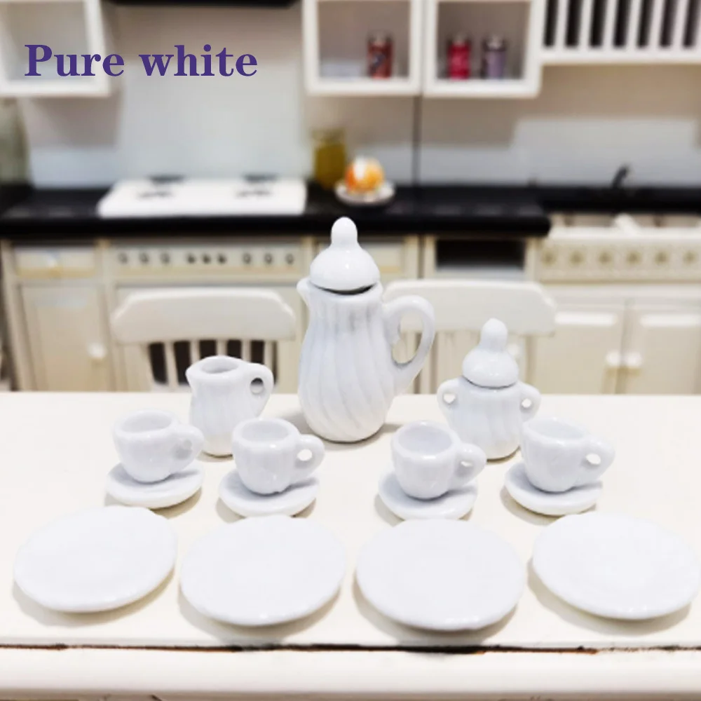 Tiny Tea Set,15pcs 1:12 Scale Miniature Tea Set,Porcelaine Mini Tasses à thé,théive Tiny Tea Set,15pcs 1:12 Scale Miniature Tea Set,Porcelaine Mini Tasses à thé,théive