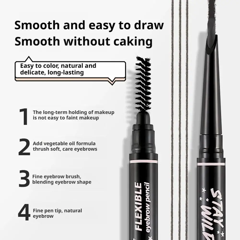 ดินสอเขียนคิ้วกันน้ําคุณภาพสูง Professional จีน Haozhuang Eyebrow แต่งหน้าราคาถูก Enhancer ยี่ห้อเครื่องสําอางหญิง Y1P8