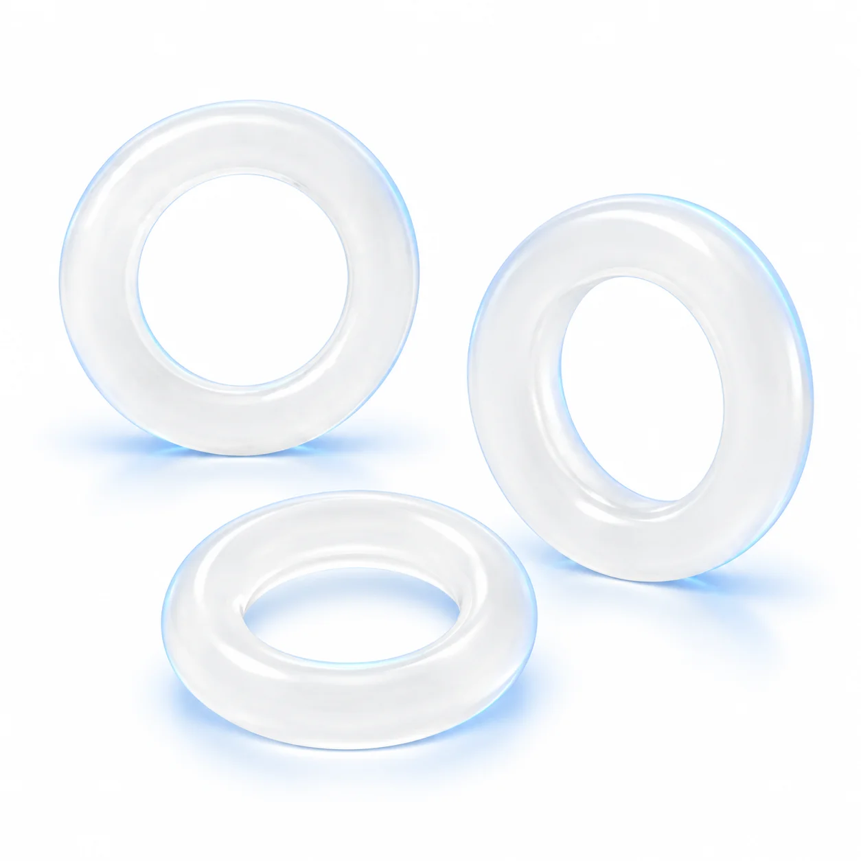 3pcs/set Silicone Cock Ring for Men Delay Ejaculation Penis Ring Enhancing Long Lasting Penis Trainer Massager for Couples 18+
