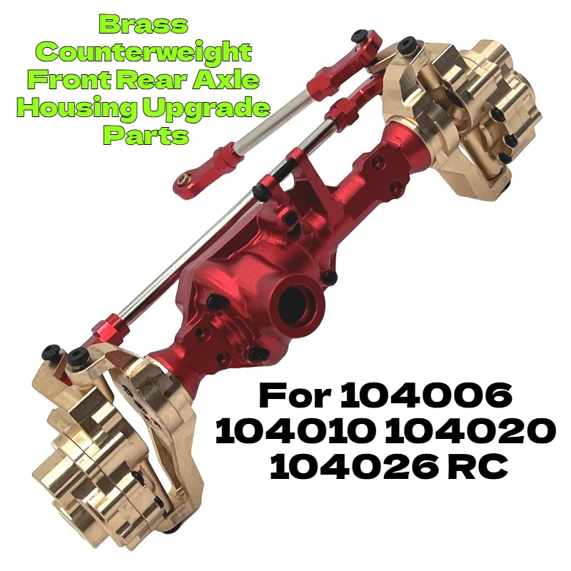

WLtoys Brass Counterweight Front Rear Axle Housing Upgrade Parts For 104006 104010 104020 104026 RC Remote Control Off Road Car