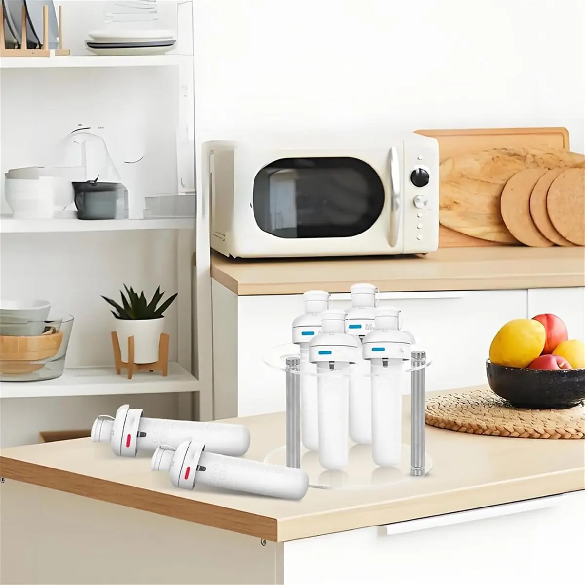 PROFESSIONAL USE Flavor Cartridge Holder for , Contains 6 Flavor Cartridge Acrylic Storage Rack Organizer Support Shelf