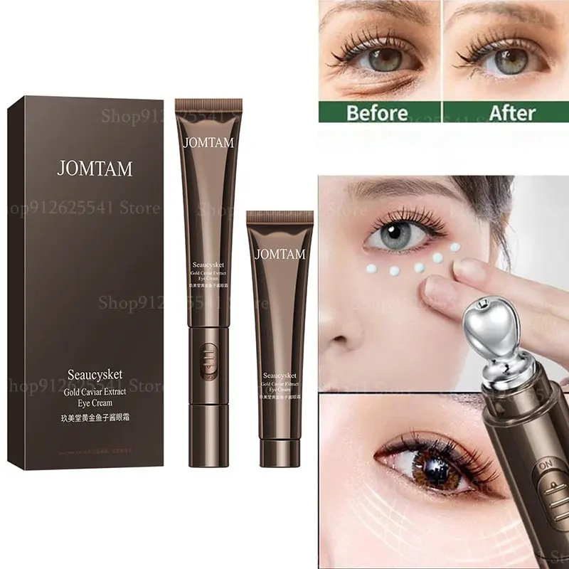 20g Improving Dark Circles Lifting Firming Eye Care Golden Caviar Electric Vibrating Eye Cream Anti-aging Moisturizing Eyes