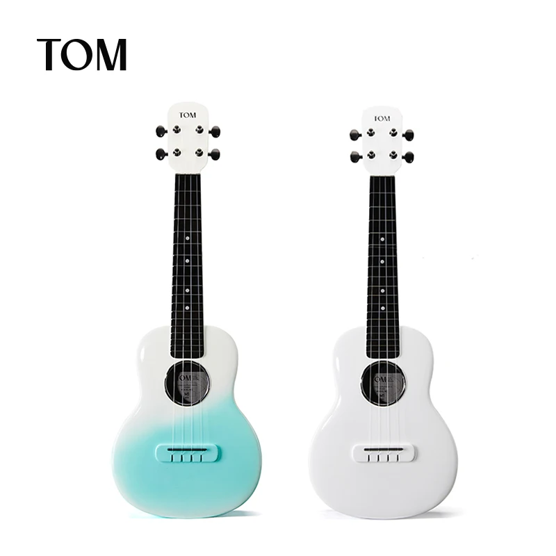 TOM M1 Concert Ukulele Carbon Fiber Ukelele Beginner Kit String Hawaii Mini Guitar with Case Strap finger style Instruments