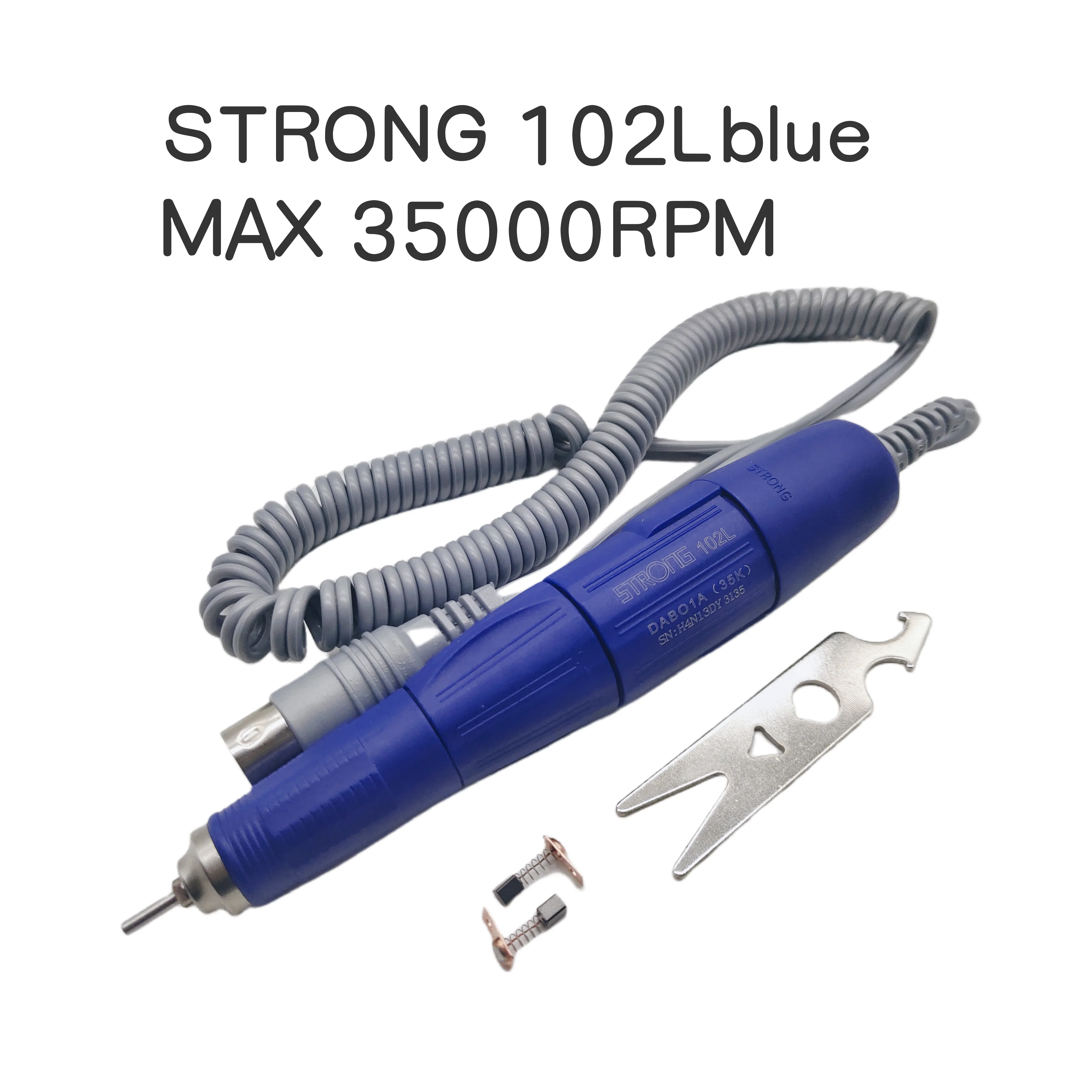 เจาะปากกา Strong 35K 102L สีฟ้าสีดำ Handpiece สำหรับ Strong 210กล่องควบคุมไฟฟ้าเครื่องเป่าเล็บเล็บเล็บมือจับเครื่องมือ