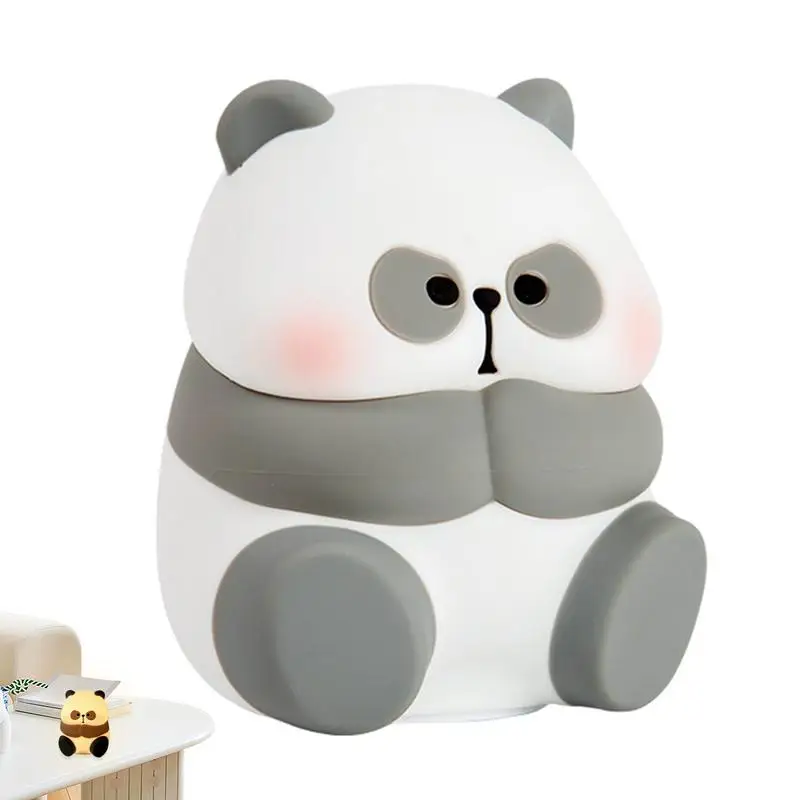 

Cute Panda Night Light Animal Night Lamp Cute Panda Soft Silicone Touch Control Silicone Animal Nursery Lamp Convenient Cartoon