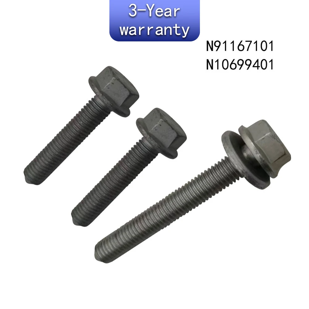 3Pcs Subframe support bolt For VW Touran Sharan Bora Caddy Golf Passat Audi A3 S3 Skoda Kushaq Octavia N91167101 N10699401
