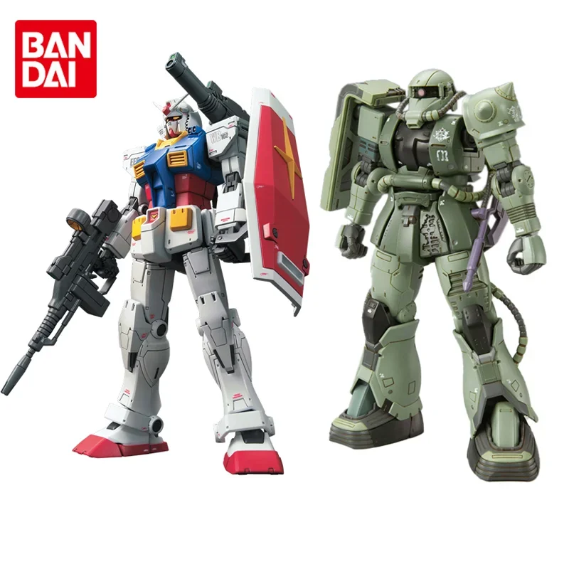 Bandai Original HG MOBILE SUIT GUNDAM Cucuruz RX-78-02GUNDAM MS-06F ZAKU Anime Action Figure Toys for Boys Kids Birthday Gifts