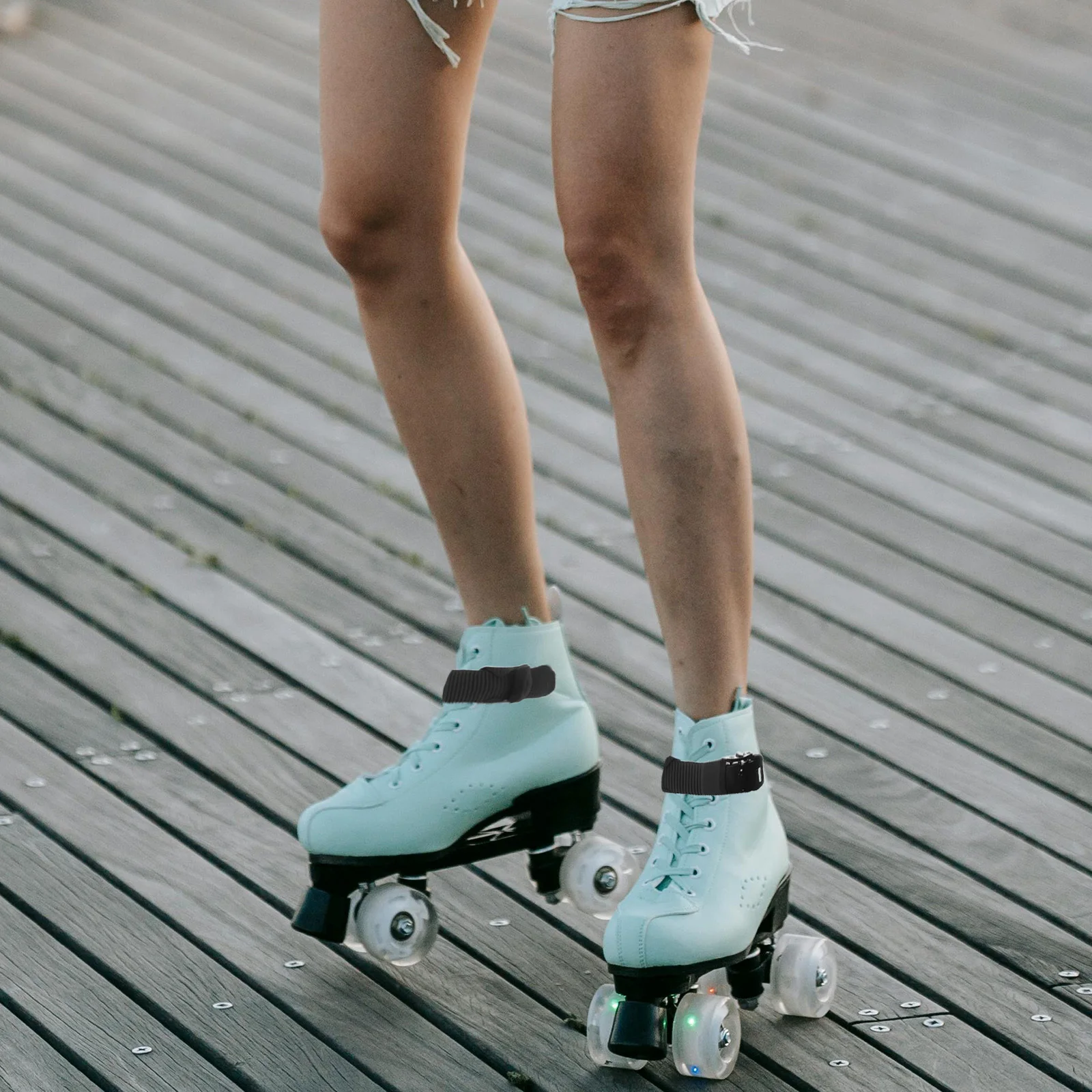 2 قطعة أشرطة مشبك تزلج دوارة قابلة للاستبدال وقابلة للتعديل بقفل آمن مادة البولي بروبيلين ملحقات أحذية التزلج المريحة #3