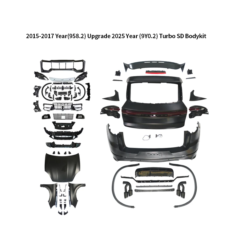 for Cayenne Facelift Kit 957 2016-2020 Convert Facelift Rear Bumper for Replacement High Quality ISO9001 Certified