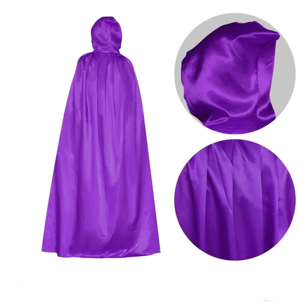 Reusable Solid Color Halloween Cloak Mopping with Big Hat Costume Cosplay Cape Hooded Cape Classic Grim Reaper Cloak Festivals