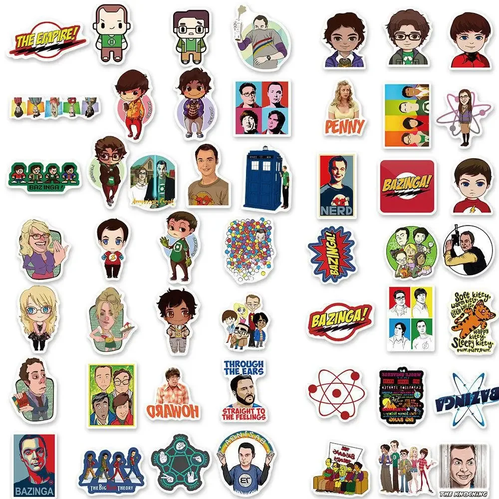 100 SZTUK Naklejek z serialu Teoria Wielkiego Wybuchu na Bagaż Laptop Deskorolka Gitara Kubek Wodoodporne Naklejki dla Dzieci Zabawki