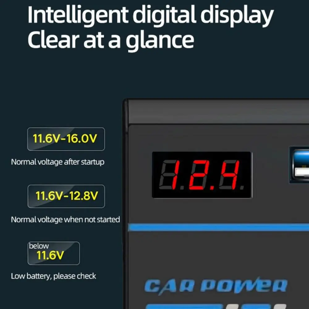 

Universal Car Inverter DC 12V/24V To 220V 200W High Power Power Adapter QC 3.0 USB/Type C Charger Multifunction